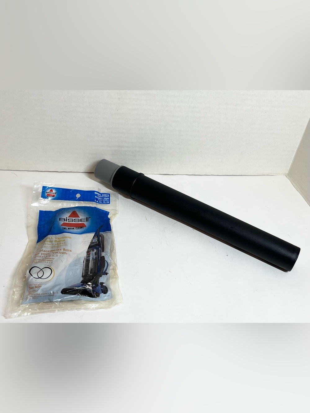 Vacuum Extension Wand & (2) Bissell New Replacement Belts (Model 32074)